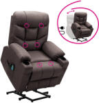  Állítható masszázs fotel, barna, HUDSON