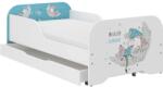  Pătuț pentru copii MIKI 140x70cm cu saltea și spațiu de depozitare pentru lenjerie de pat - álomszuszék