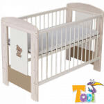 Todi Teddy 60*120 cm kiságy - szil/cappuccino/vanília - pepita