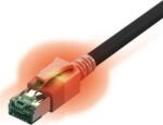 SACON Easylan CS1OSADAD0010 RJ45 Hálózati kábel, patchkábel CAT 6A S/FTP 1 m Fekete LED-del 1 db ( )