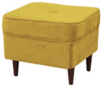 TEMPO KONDELA Puff, sárga/wenge, RUFINO 3 NEW - pepita