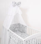 BabyLion Prémium 5 részes ágyneműhuzat szett - Szürke buborékok