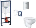 GROHE Rapid SL - Készlet fali beépítéshez, WC ülőke, SoftClose ülőke, Skate Cosmopolitan gombok és bedobható tabletta készlet, króm SANI11BB2133 (SANI11BB2133)