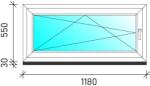  120×60 Bukó-nyíló műanyag ablak
