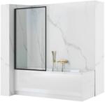 Rea REA-K7390 - LAGOS kádparaván 140x80 cm fekete/átlátszó REA-K7390 (RE0084)