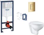 GROHE Rapid SL - Készlet fali beépítéshez, WC ülőke, SoftClose ülőke, Skate Cosmopolitan gombok és bedobható tabletta készlet, Cool Sunrise SANI11BB4154 (SANI11BB4154)