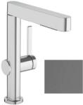 Hansgrohe Finoris - Mosdócsaptelep 230, Push-Open leeresztővel és kihúzható zuhanyfejjel, EcoSmart, szálcsiszolt fekete króm 76063340 (76063340)