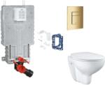 GROHE Uniset - Készlet fali beépítéshez, WC ülőke, SoftClose ülőke, Skate Cosmopolitan gombok és bedobható tabletta készlet, Cool Sunrise SANI15BB4122 (SANI15BB4122)