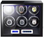 iUni Luxury Óraforgató - 6 Órás Automata Óra Tároló - Karbon