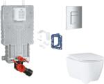 GROHE Uniset - Készlet fali beépítéshez, WC ülőke, SoftClose ülőke, Skate Cosmopolitan gombok és bedobható tabletta készlet, króm SANI15BB2119 (SANI15BB2119)