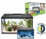 AQUAEL Leddy Day& Night 60 black - akvárium szett (fekete) 54l/60x30x30cm (5905546331210)