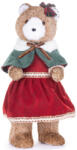 MagicHome MagicHome karácsonyi dekoráció, Medve piros ruhában, 18 x 22 x 41 cm