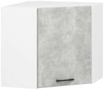 AKORD Oliwia 3M Sarok Konyhabútor Szett Vitrines Beton-Fehér (AKO-SKZOLIDWITBET3M)