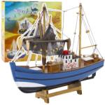 LeanToys Gyűjthető Dekoratív Halászhajó Modell Kék 30 x 26 cm- 22579 (5905991049340) (5905991049340)