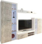  Szekrénysor RODOS fehér / világos beton