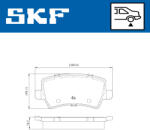 SKF Set placute frana spate SKF VKBP90027