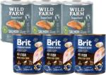 Brit Brit Premium by Nature Hal és halbőr 3x800g + WILD FARM Superfood Lazac 3x800g