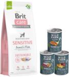 Brit BRIT CARE Fenntartható érzékeny rovarok és halak 12 kg + Wild Farm szuperélelmiszer-keverék 3x400 g