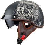 W-Tec Retro bukósisak W-TEC Black Heart Longroad Wings Skull L(59-60)