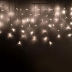 Somogyi Elektronic KSFW200WW Sorolható Jégcsap Fényfüggöny, 200 LED, Fehér Vezeték, Kültéri