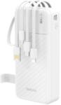 Dudao K11 Pro 20000mAh Powerbank beépített kábelekkel - Fehér (K11PRO-White)