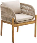 House Nordic Terracina étkezőszék, akác, bézs, ülőpárnával (7001190) - geminiduo