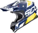 Scorpion VX-16 EVO Air Analog motokrossz bukósisak fehér-kék-sárga