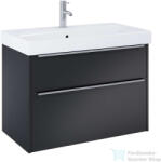 Jika PURE 80x41, 8 cm-es 2 fiókos alsószekrény és mosdó kombináció csaptelep nélkül, matt fekete H40B2344023532 (H40B2344023532)