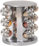  Forgatható fűszertartó, 12 db-os - Fém (15090)