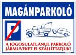  Piktogram Magánparkoló tábla 25X35 - tonerpiac