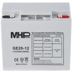 CARSPA MHPower GE20-12 zselés akkumulátor 12V/20Ah, T1-M5 kivezetés, mélyciklus GE20-12