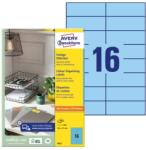 AVERY Etikett AVERY 3453 105x37mm univerzális kék 1600 címke/doboz 100 ív/doboz (3453) - nyomtassingyen