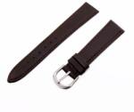  Karóra bőrszíj, sötétbarna ezüst, 75+115 mm/18 mm (6531-8)