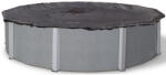 BASIC Deluxe PE Téli Védőtakaró Kerek Fémpalástos Medencéhez D4.5m - Fekete Színű Erős Fedés UV- és Fagyálló Kivitelben Őszi-Téli Medencevédelemhez