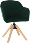 TEMPO KONDELA Forgószék, Velvet szövet, smaragd/bükk, DALIO - smartbutor