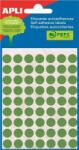APLI Etikett, 10 mm kör, kézzel írható, színes, APLI, zöld, 315 etikett/csomag