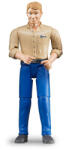 BRUDER Figurină Bruder BWORLD bărbat pantaloni albaștri Figurina