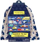 Mudpuppy Puzzle Mudpuppy Mijloace de transport în săculeț textil 36 de piese Puzzle