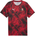 PUMA Férfi Futball Rövid Ujjú Póló, Slim Fazon Stade Rennais Fc, Piros PUMA fekete|vörös
