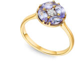 Heratis Forever Gyémánt gyűrű tanzanittal, 14 karátos sárga arany IZBR1495P