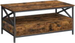  Masuta de cafea TAYLOR 100x55 cm cu sertare, maro rustic Masa de cafea