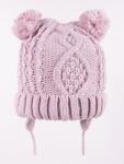 yo sapka CZZ-0417G 42-44 rózsaszín, kötött bojtos