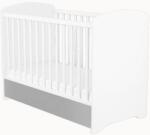 TIMBA Erik ágy+ágyneműtartó 70*140 Átalakítható Ezüst/fehér