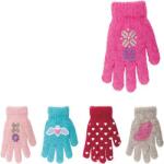 yo kesztyű RED-0200G lány 14cm 5ujjas mintás, akryl