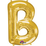 Amscan B betű fólia lufi 86 cm - arany