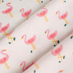Takoy Pamut jersey JENNY 130g rózsaszín flamingók