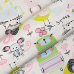 Takoy Pamut jersey JENNY 130g rajzolt állatkák