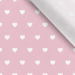Takoy Jersey Takoy baby pink alapon 2 cm-es fehér szívecskék