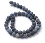  Roppantott achát - fekete, 6 mm, szálban olcsóbb