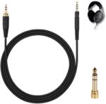 PadForce Cablu audio PadForce pentru casti Sennheiser HD518, HD558, HD598, HD595, HD559, HD569, HD579, HD599, Adaptor 3.5mm-6.35mm, Jack intrare casti 2.5mm, Lungime 2m